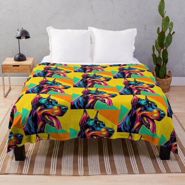 Item preview, Colorful cute doberman dog designed and sold by Dogandesighn.