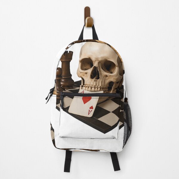 Item preview, Skull on a chess background designed and sold by juegossilencio.