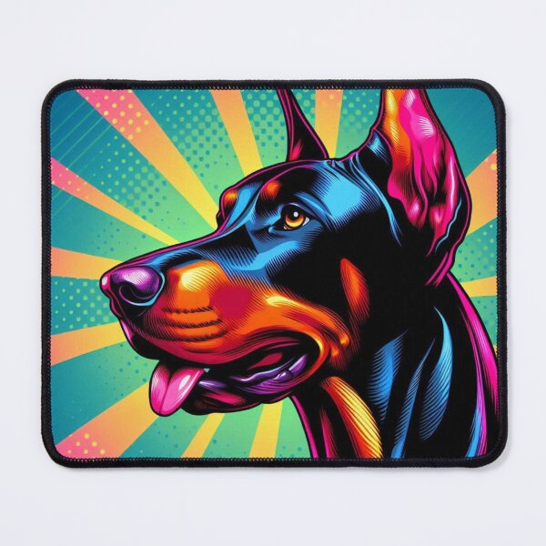 Item preview, Colorful cute doberman dog designed and sold by Dogandesighn.