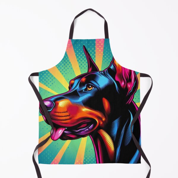 Item preview, Colorful cute doberman dog designed and sold by Dogandesighn.