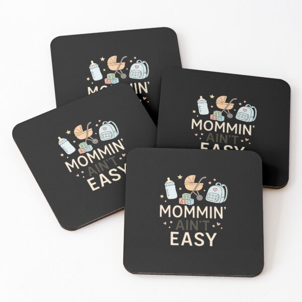 Item preview, Mommin' Ain't Easy - Funny Pastel Mom Life Quote Design designed and sold by Mum2Under2Much.
