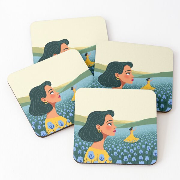 Item preview, Two women in a field of blue flowers! designed and sold by Giulivo Store Graphic.