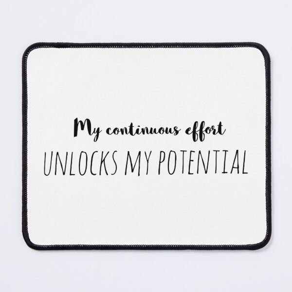 Item preview, My Continuous Effort Unlocks My Potential – Affirmation – Growth Process Typography designed and sold by Camila  Ardila.