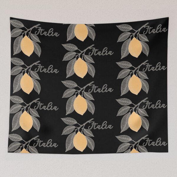 Item preview, Vintage Lemon Twig with Sepia Leaves and Italia Text – Italian Botanical Citrus Art designed and sold by EmeraldeaArt.