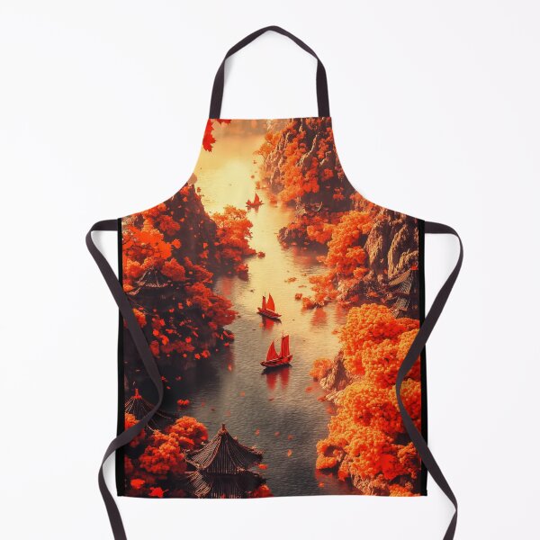 Item preview, Autumn River Scene with Junks designed and sold by PetsArt.