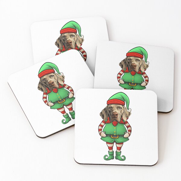 Item preview, Weimaraner Christmas Elf designed and sold by whyitsme.