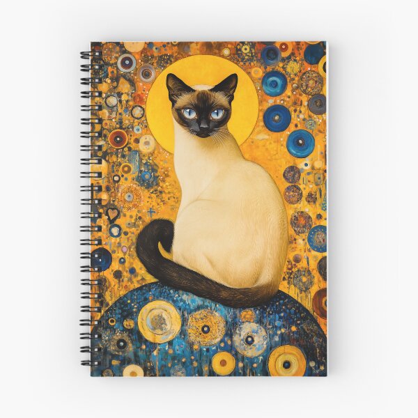 Item preview, Siamese cat in Klimt style designed and sold by PetsArt.