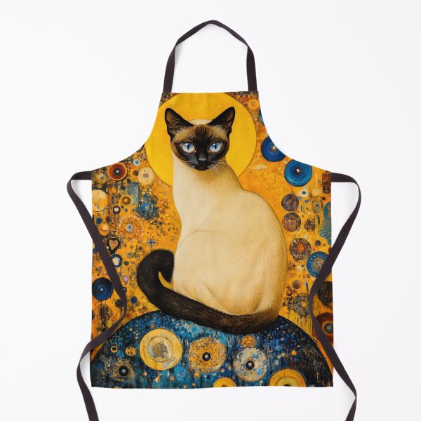 Item preview, Siamese cat in Klimt style designed and sold by PetsArt.