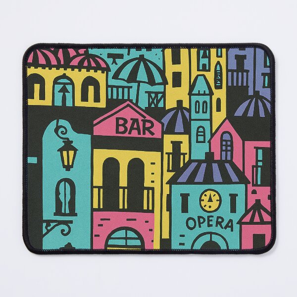 Item preview, Colorful City Opera Illustration – Whimsical Music-Themed Urban Art Print designed and sold by weirdfishes123.