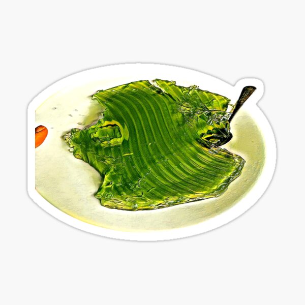 Item preview, Green Jelly Art on Plate – Abstract Food Photography Pop Design designed and sold by NatureChampion.