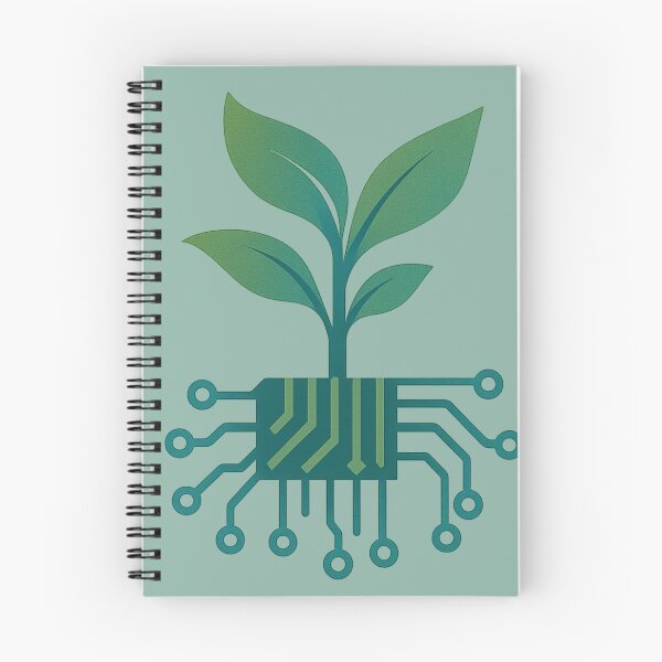 Item preview, Organic Plant Growing From Futuristic Circuit Board designed and sold by ChernivtsiSkoda.