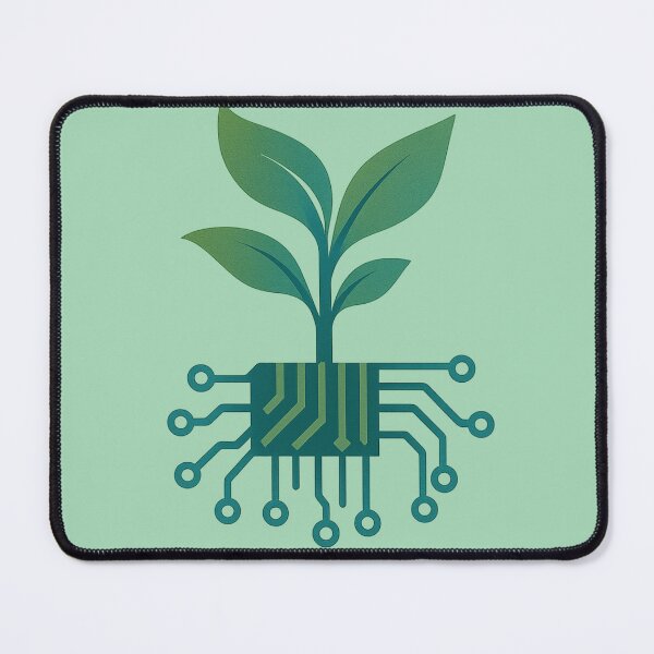Item preview, Organic Plant Growing From Futuristic Circuit Board designed and sold by ChernivtsiSkoda.