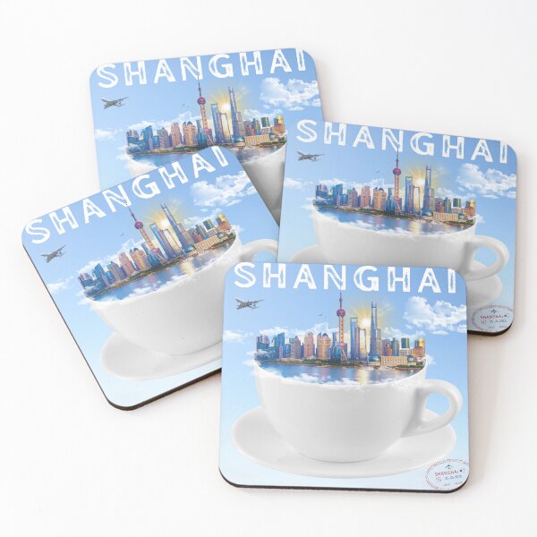 Item preview, Shanghai in a Teacup – Futuristic Skyline Art designed and sold by Yuli Club.