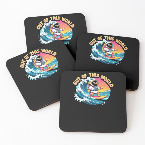 Item preview, Out of This World Surfing Penguin – Funny Space Animal Design designed and sold by teevoxx.