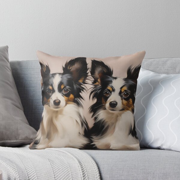 Item preview, Two Papillon Dogs Portrait  designed and sold by PetsArt.