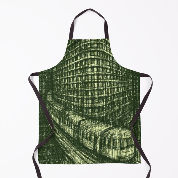 Item preview, Architectural Sketch Gift Futuristic Green Building Drawing Urban Structure Line Art Unique Gift for Architects Architecture Students and Designers designed and sold by IlustratorCAT.