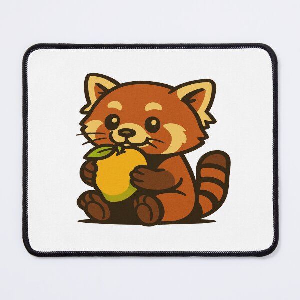 Item preview, Red panda eating mango designed and sold by YourFavBuddy.