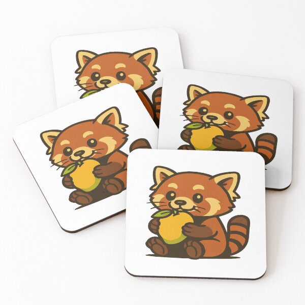 Item preview, Red panda eating mango designed and sold by YourFavBuddy.
