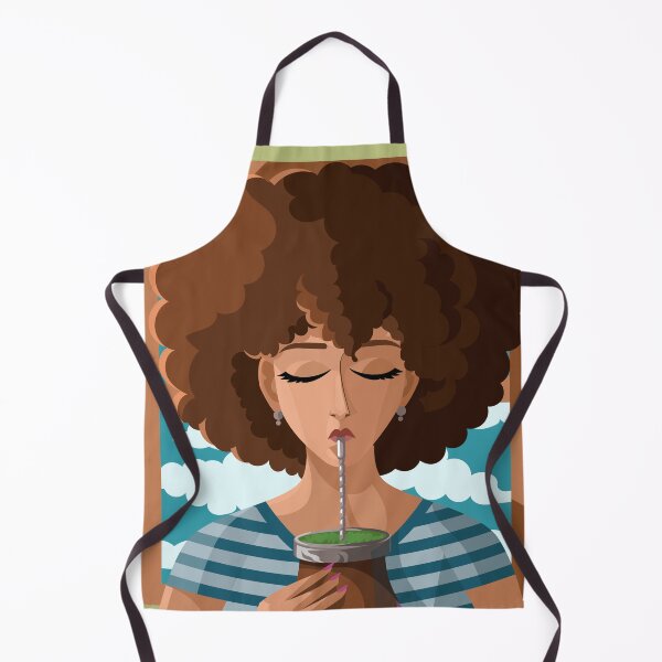 Item preview, cheerful woman drinking yerba mate hot infusion designed and sold by matintheworld ( delcarmat ).
