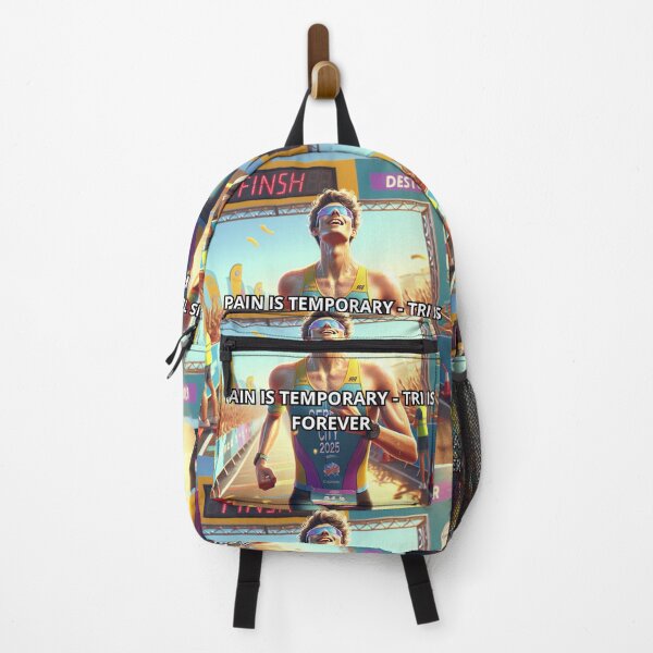 Item preview, Pain Is Temporary – Tri Is Forever | Triathlon Finish Line Motivation designed and sold by Triathlongram.