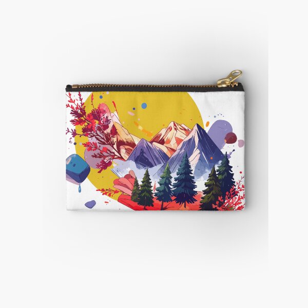 Item preview, Stylized pine forest with subtle mountain peaks in the distance designed and sold by OooPstudio.