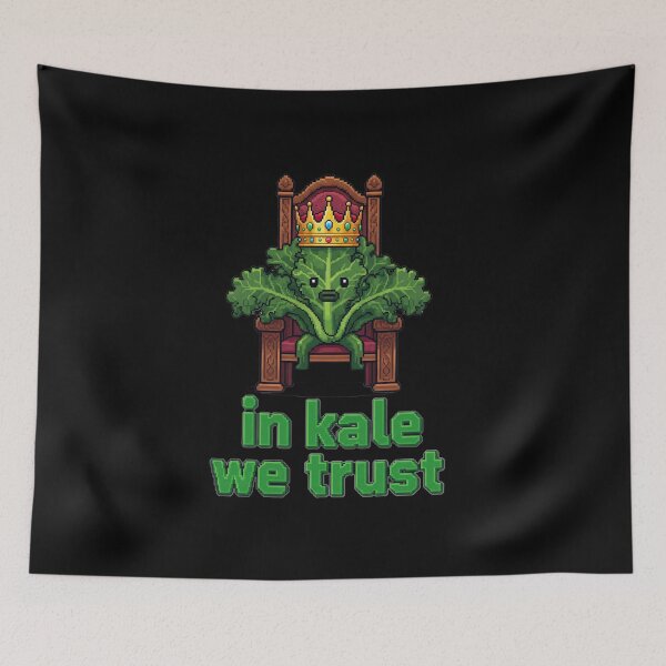 Item preview, In Kale We Trust - Funny Vegan King designed and sold by Joyful-Park.