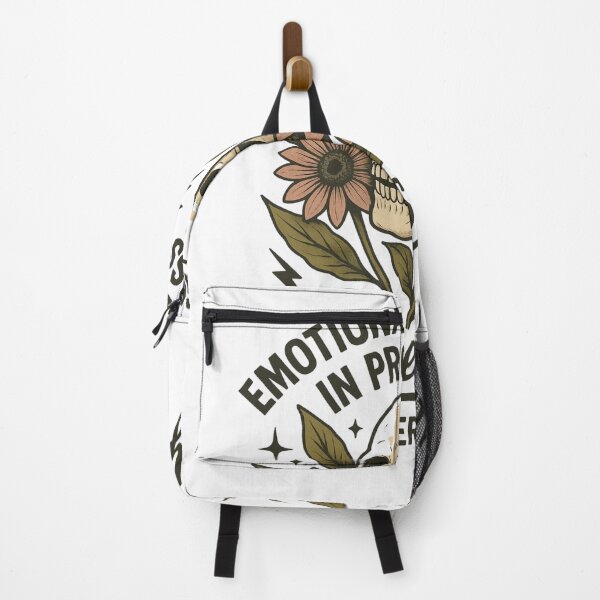 Item preview, Emotional Stability in Progress” – Vintage Skull Floral Dark Humor Design designed and sold by 5CatDesign.
