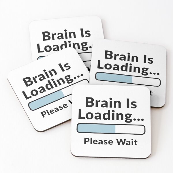 Item preview, Brain Is Loading Sticker – Funny Productivity Quote for Overthinkers, Students & Creatives designed and sold by damithez.