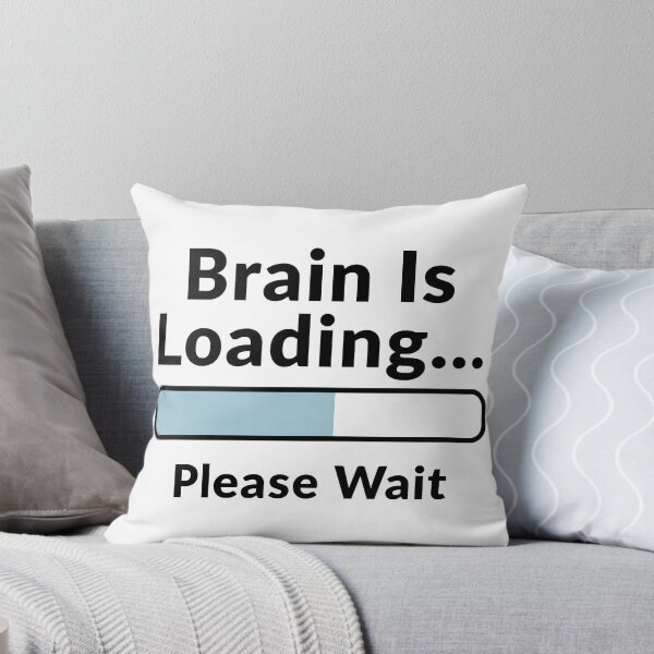 Item preview, Brain Is Loading Sticker – Funny Productivity Quote for Overthinkers, Students & Creatives designed and sold by damithez.