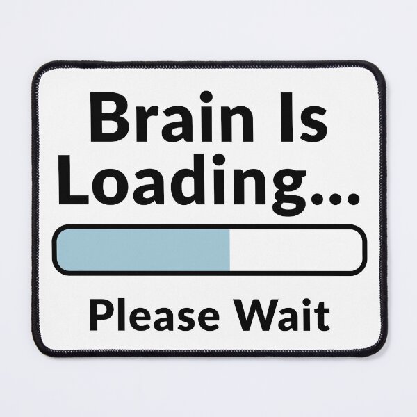 Item preview, Brain Is Loading Sticker – Funny Productivity Quote for Overthinkers, Students & Creatives designed and sold by damithez.