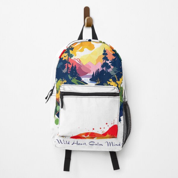 Item preview, Waterfall Between Trees Colorful Palette Wild Heart, Calm Mind designed and sold by OooPstudio.