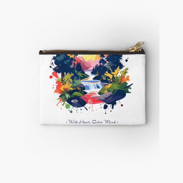 Item preview, Waterfall Between Trees Colorful Palette Wild Heart, Calm Mind designed and sold by OooPstudio.