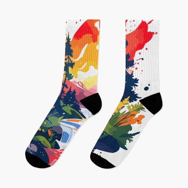 Item preview, Waterfall Between Trees Colorful Palette Wild Heart, Calm Mind designed and sold by OooPstudio.