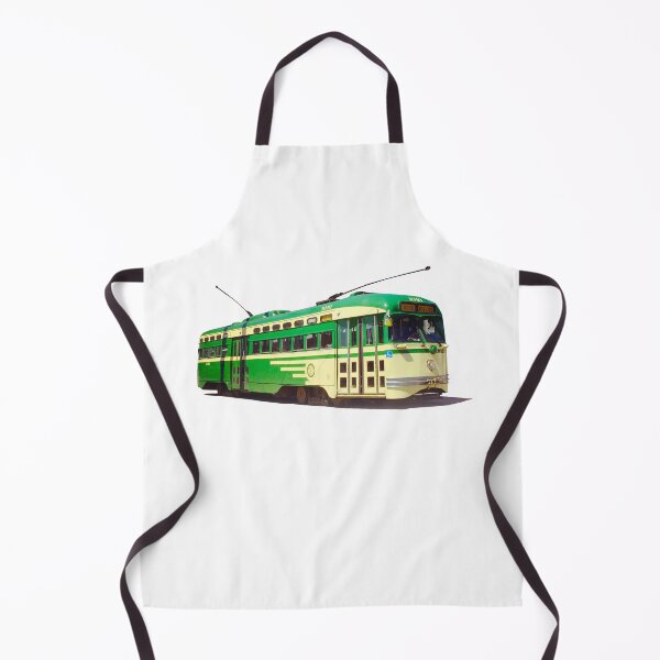 Item preview, Retro San Francisco Green and Cream Muni Train designed and sold by PIXEL POP DESIGNS - Beyond the Norm!.