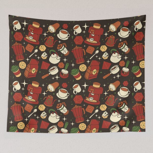 Item preview, I Heart Coffee Dice Pattern by Tobe Fonseca designed and sold by Tobe Fonseca®.