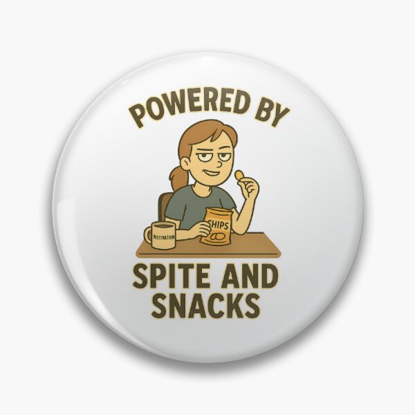 Item preview, Powered by Spite and Snacks – Funny Retro Cartoon Design designed and sold by ArcadiaSilence.