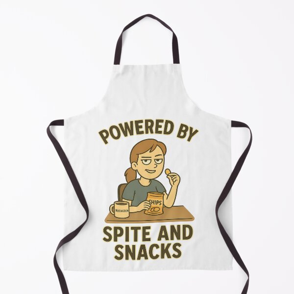 Item preview, Powered by Spite and Snacks – Funny Retro Cartoon Design designed and sold by ArcadiaSilence.