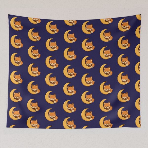 Item preview, Cute little fox on a moon designed and sold by LinaJJ.