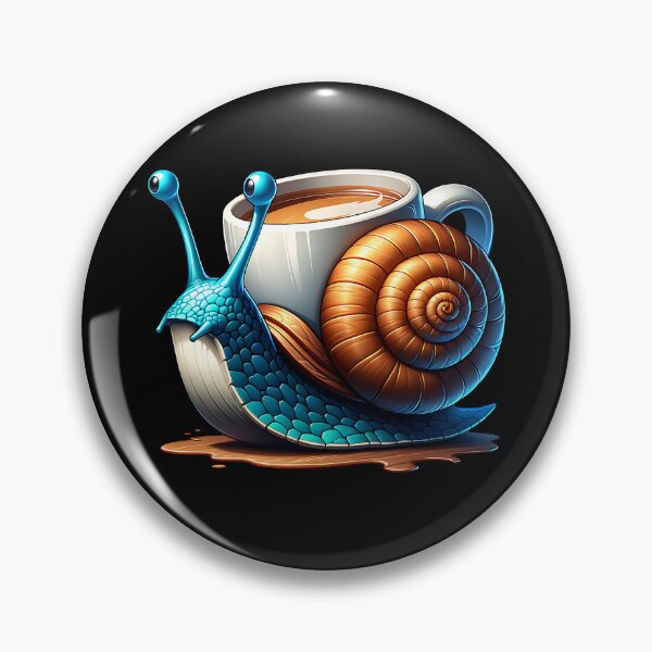 Item preview, Cool snail with coffee cup on the snail shell designed and sold by ReneMM.