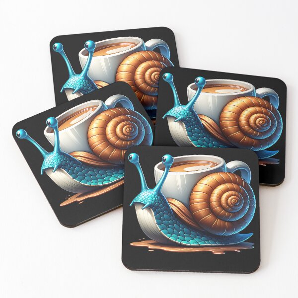 Item preview, Cool snail with coffee cup on the snail shell designed and sold by ReneMM.