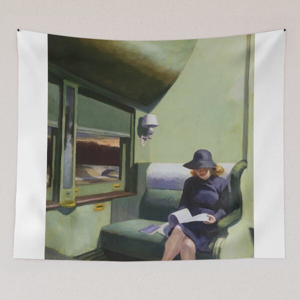 Aperçu de l'œuvre Voiture à compartiments Edward Hopper créée et vendue par TeeARTHY.