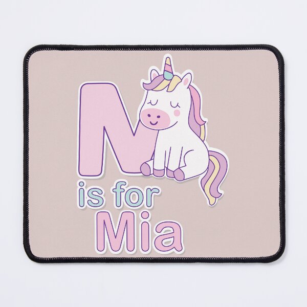 Item preview, M is for Mia – Cute Unicorn Alphabet Poster for Kids designed and sold by FilizDesigner.