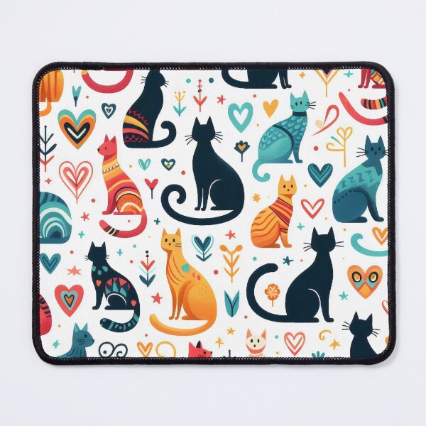 Item preview, Colorful Cats Pattern — Playful & Whimsical Feline Design designed and sold by Coffee Lifestyle.