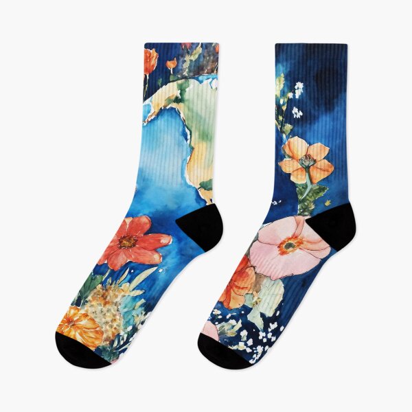 Item preview, World Earth Day – Earth and Flowers designed and sold by soulfulpalette.