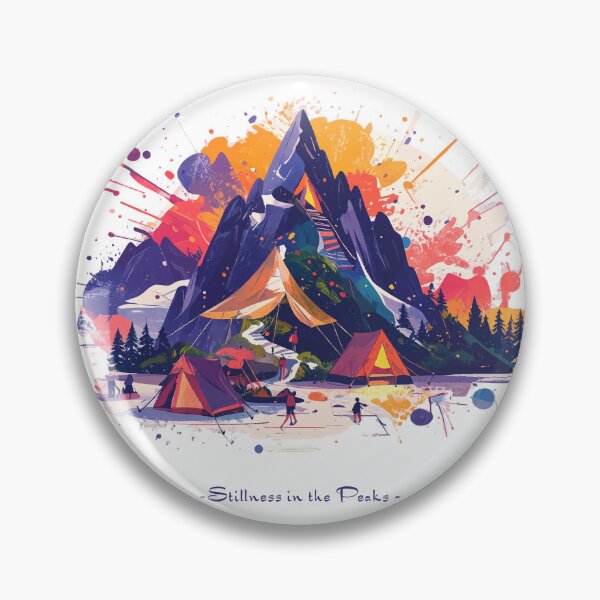 Item preview, Camping at mountains base with a fireworks of colors designed and sold by OooPstudio.