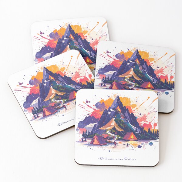Item preview, Camping at mountains base with a fireworks of colors designed and sold by OooPstudio.