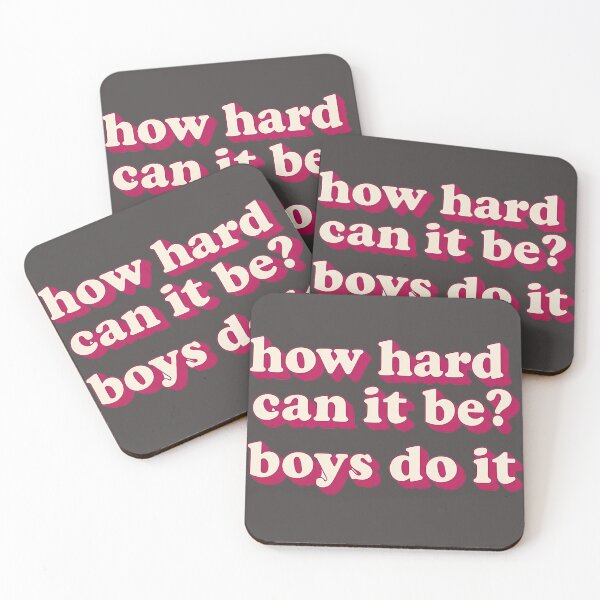 Item preview, How Hard Can It Be Boys Do It  Aesthetic Quote designed and sold by Lilly4Art.