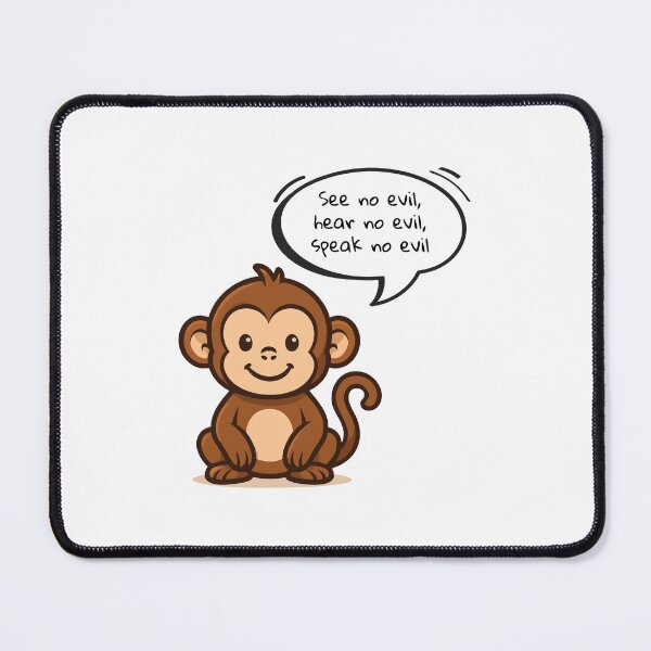 Item preview, Wise Monkey: See No Evil, Hear No Evil Speak No Evil designed and sold by Design Piggy  Bank.