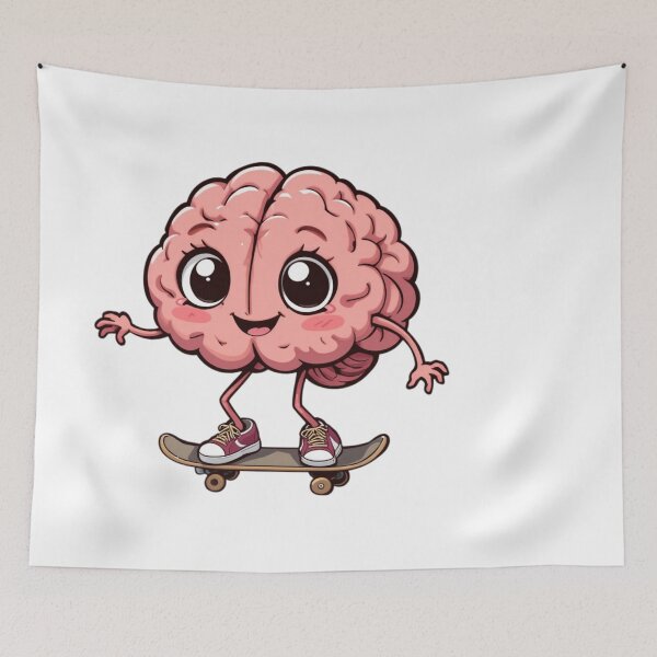 Item preview,  Brain Teaser- Skateboarding Brain: Fun & Quirky  designed and sold by wellie-chic.