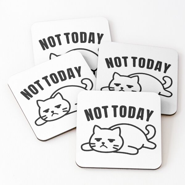 Item preview, Not Today - Tired Cat designed and sold by CurlyDude.